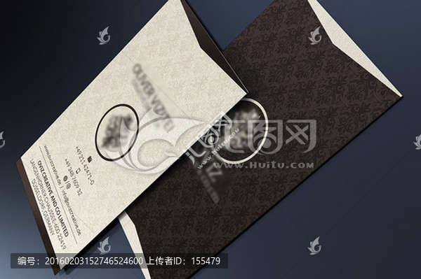 歐式底紋名片設(shè)計(jì)