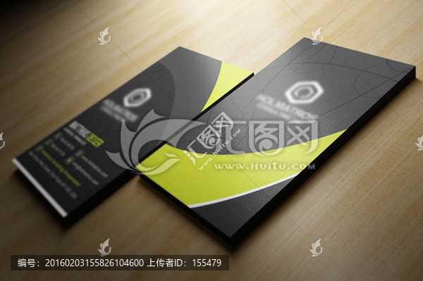 黑色淡綠色企業(yè)通用名片設(shè)計(jì)模板