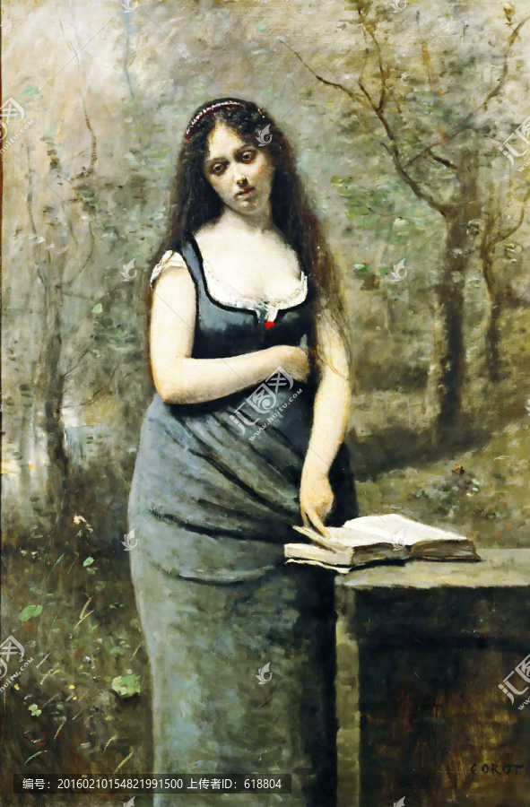 美女人物油畫