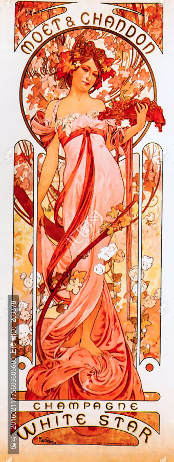 阿爾豐斯穆夏繪畫(huà)藝術(shù)作品