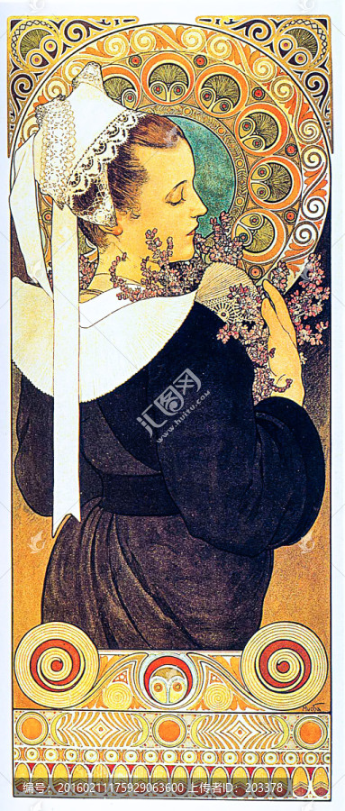 阿爾豐斯穆夏繪畫藝術(shù)作品