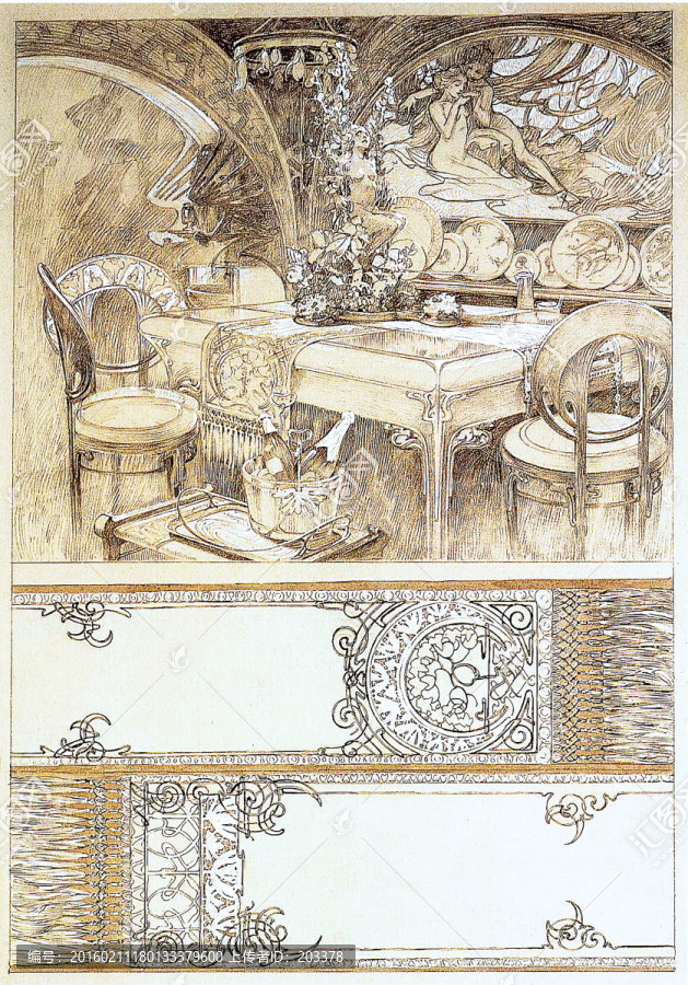 阿爾豐斯穆夏繪畫藝術(shù)作品