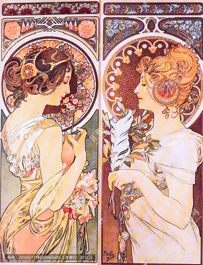 阿爾豐斯穆夏繪畫藝術作品