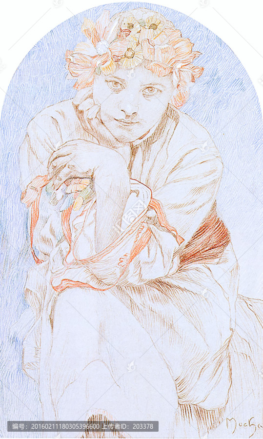 阿爾豐斯穆夏繪畫藝術(shù)作品