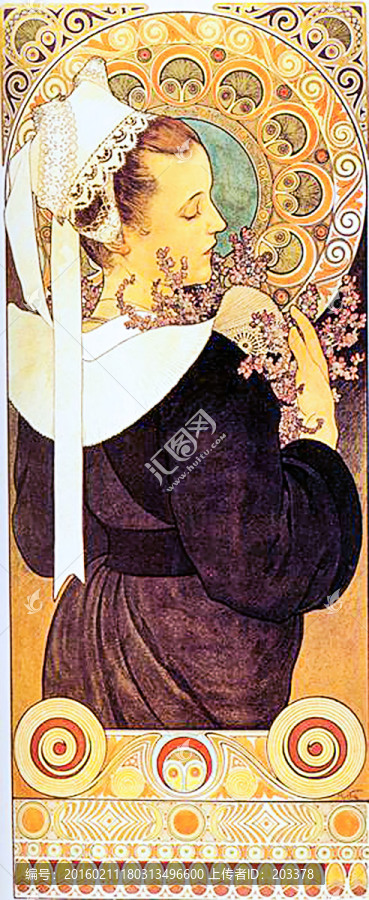 阿爾豐斯穆夏繪畫藝術(shù)作品