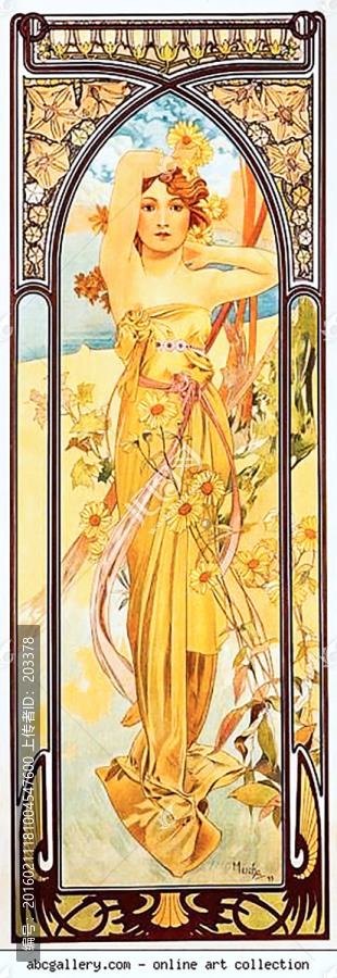 阿爾豐斯穆夏繪畫藝術(shù)作品