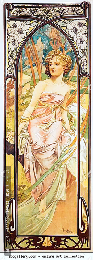 阿爾豐斯穆夏繪畫藝術(shù)作品