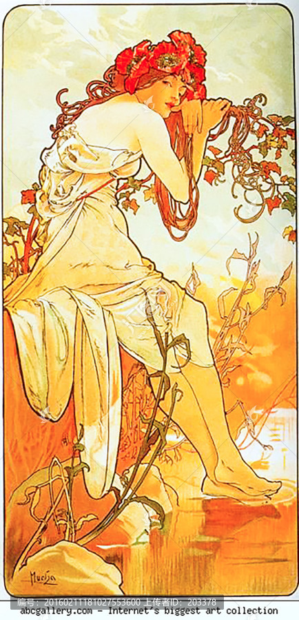 阿爾豐斯穆夏繪畫藝術(shù)作品