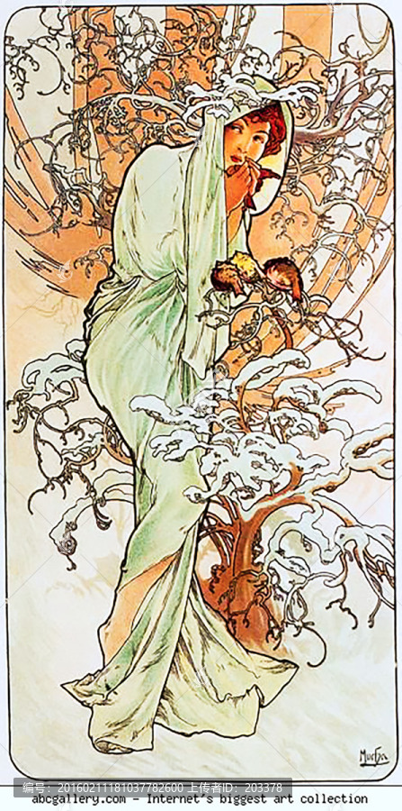 阿爾豐斯穆夏繪畫藝術(shù)作品