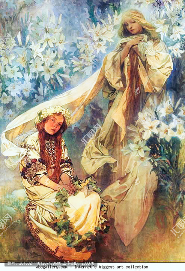 阿爾豐斯穆夏繪畫藝術(shù)作品
