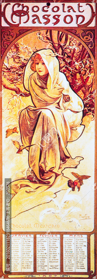 阿爾豐斯穆夏繪畫藝術(shù)作品