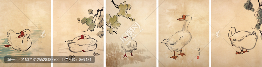 徐悲鴻冊頁,未分層