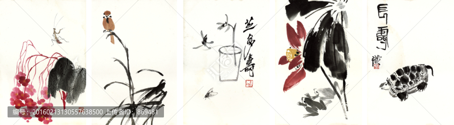 齊白石冊(cè)頁(yè),未分層