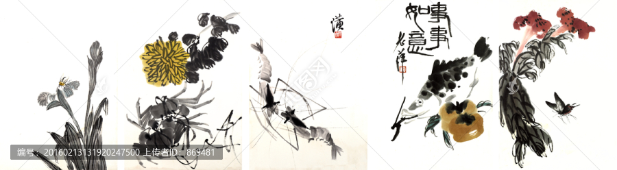 齊白石冊頁,未分層