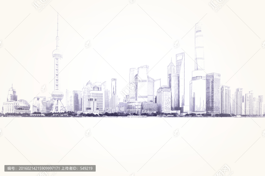 上海外灘線描（未分層）