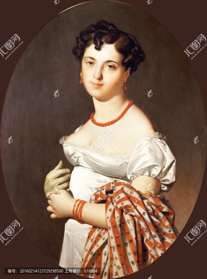 宮廷美女油畫