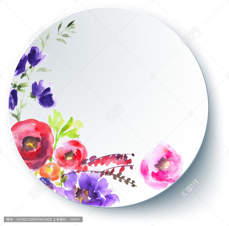 盤子設(shè)計(jì)花卉,分層