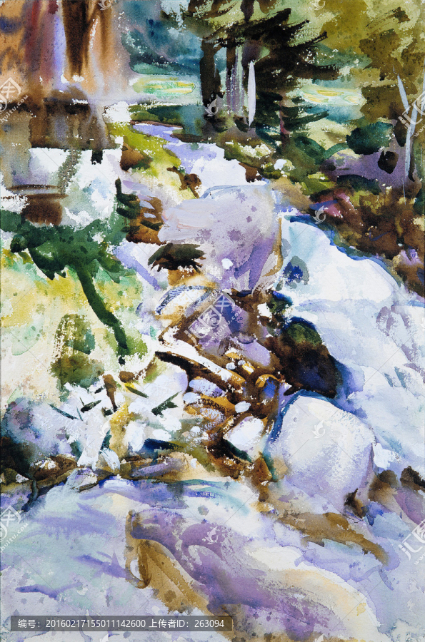 山坡上的雪
