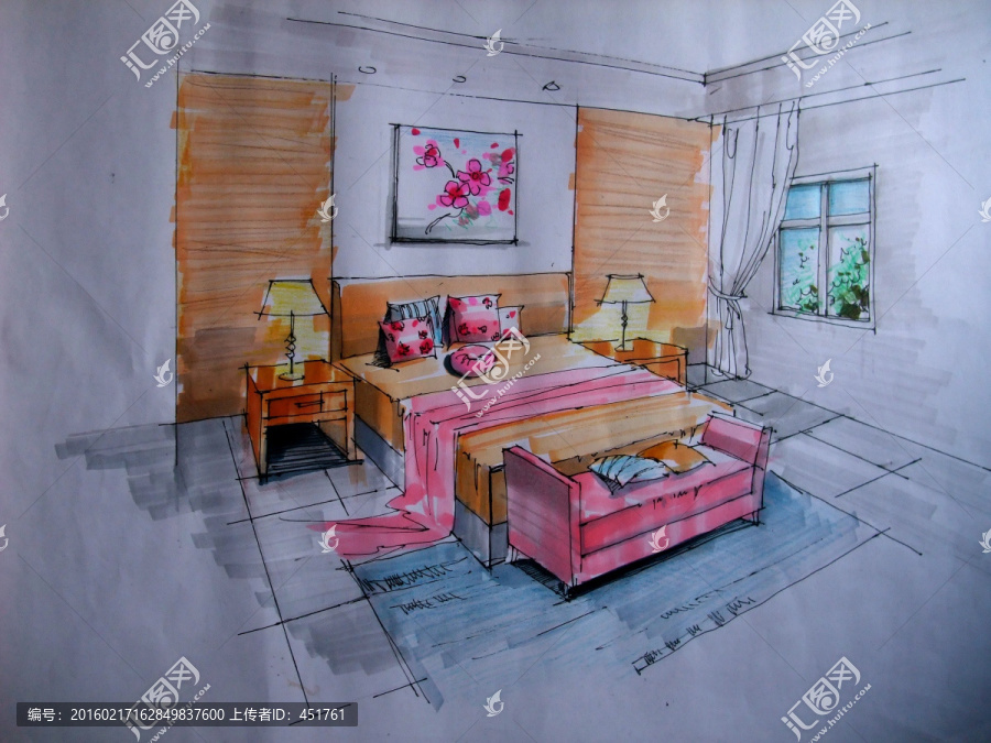 臥室手繪