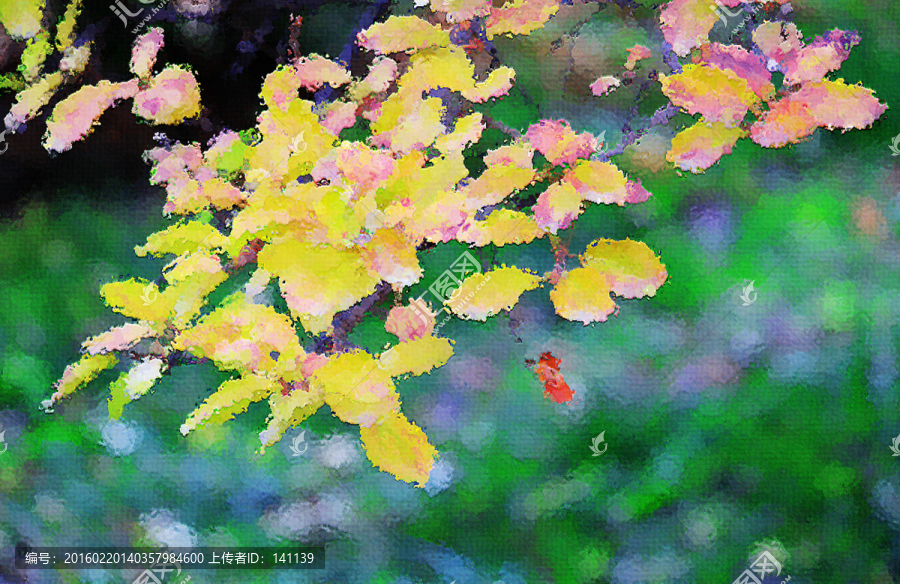 葉子油畫