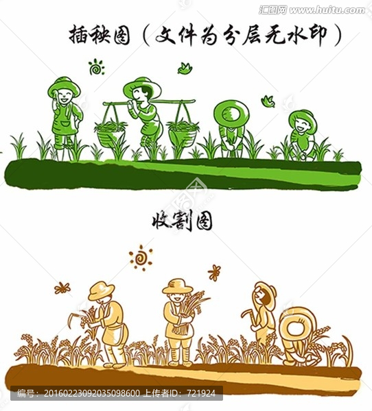 插秧收割
