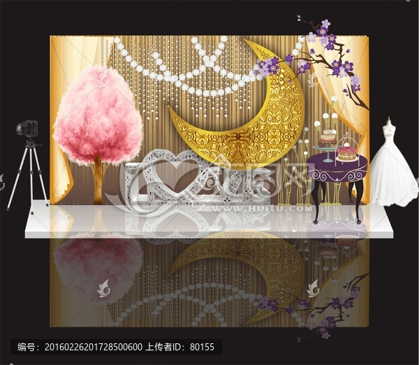 香檳色婚禮設(shè)計,婚禮迎賓區(qū)
