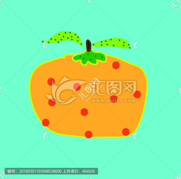 高清橘子矢量圖