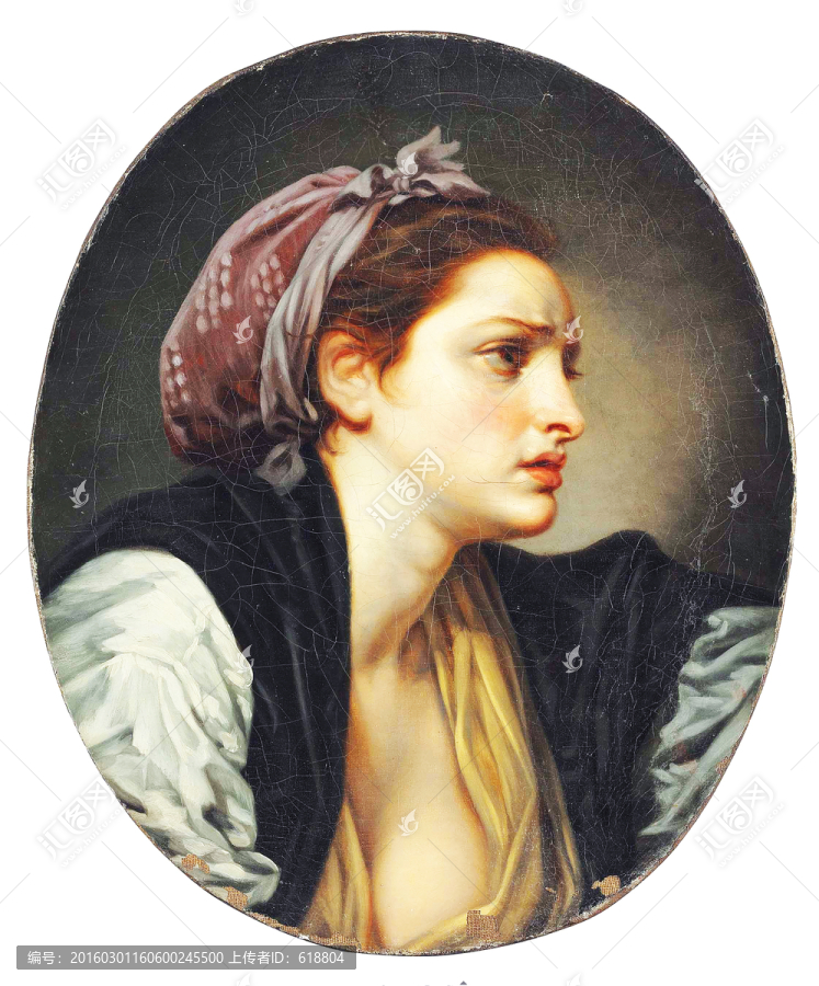 少女美女宮廷人物油畫(huà)