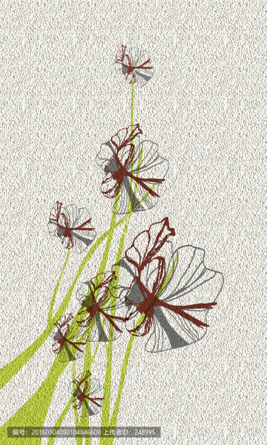 抽象百合花裝飾畫玄關