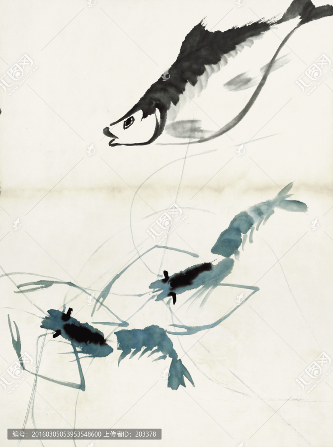 齊白石,魚蝦蟹高清作品