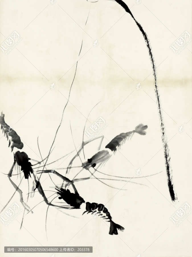 齊白石,魚蝦高清作品