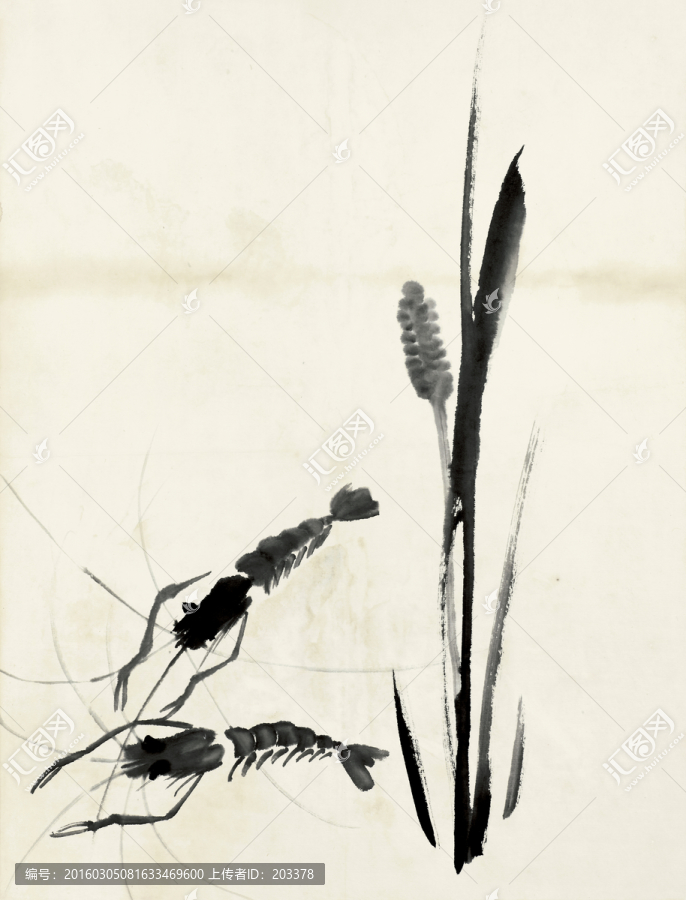 齊白石,魚蝦圖冊(cè)高清作品