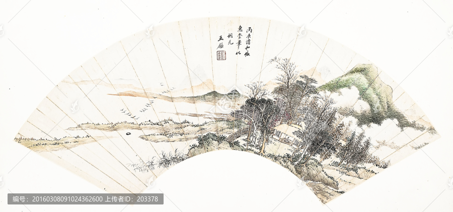 扇子中國(guó)畫(huà)高清