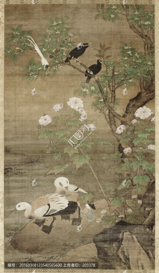 明呂紀(jì)四季花鳥圖秋