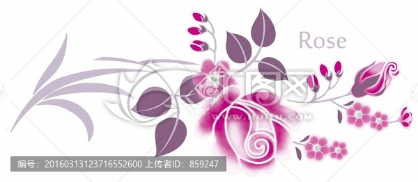 淡雅花卉