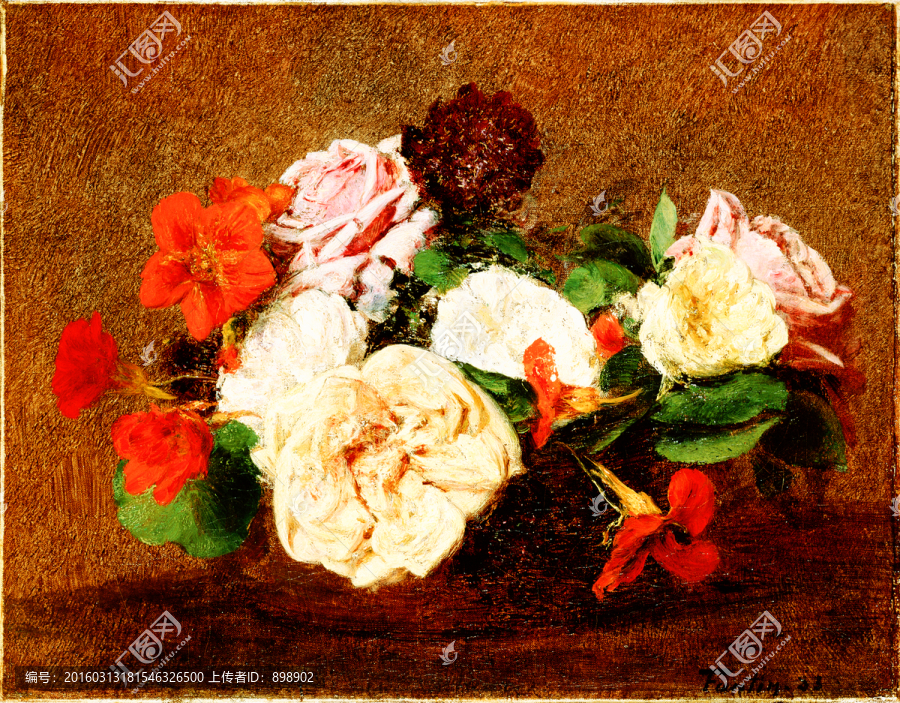 古典花卉静物油画