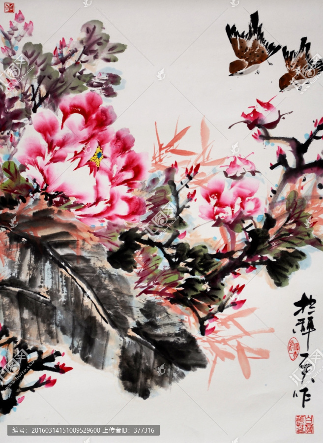 原創(chuàng)寫意牡丹