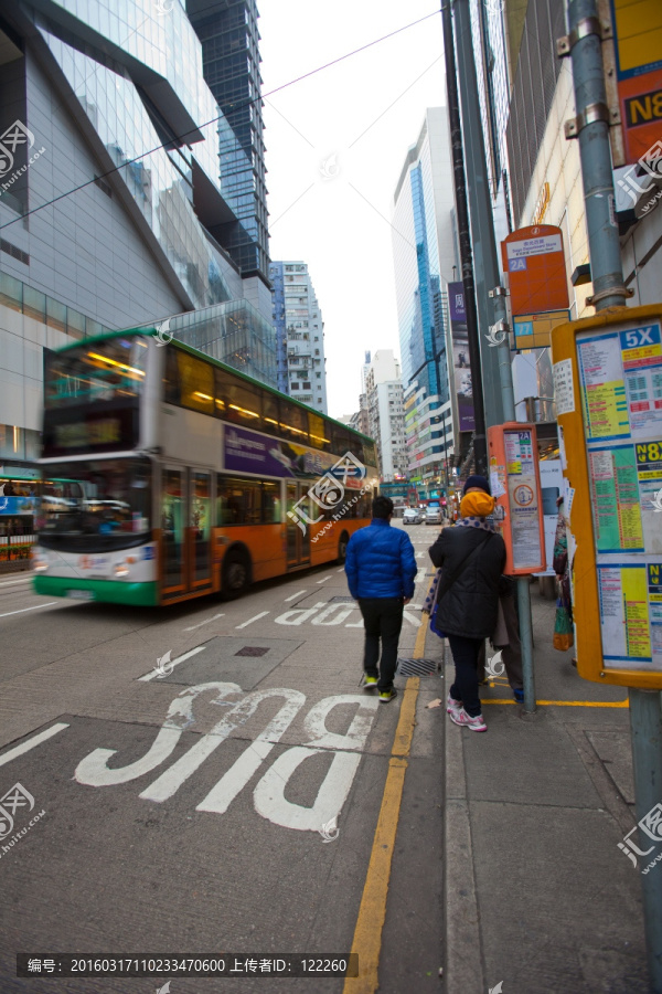 香港街景,观光巴士