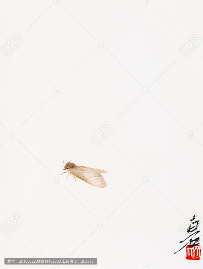 齊白石,禪高清圖
