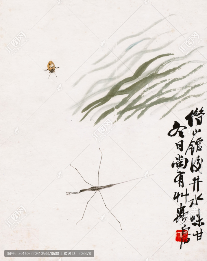 齊白石,水蟲高清作品