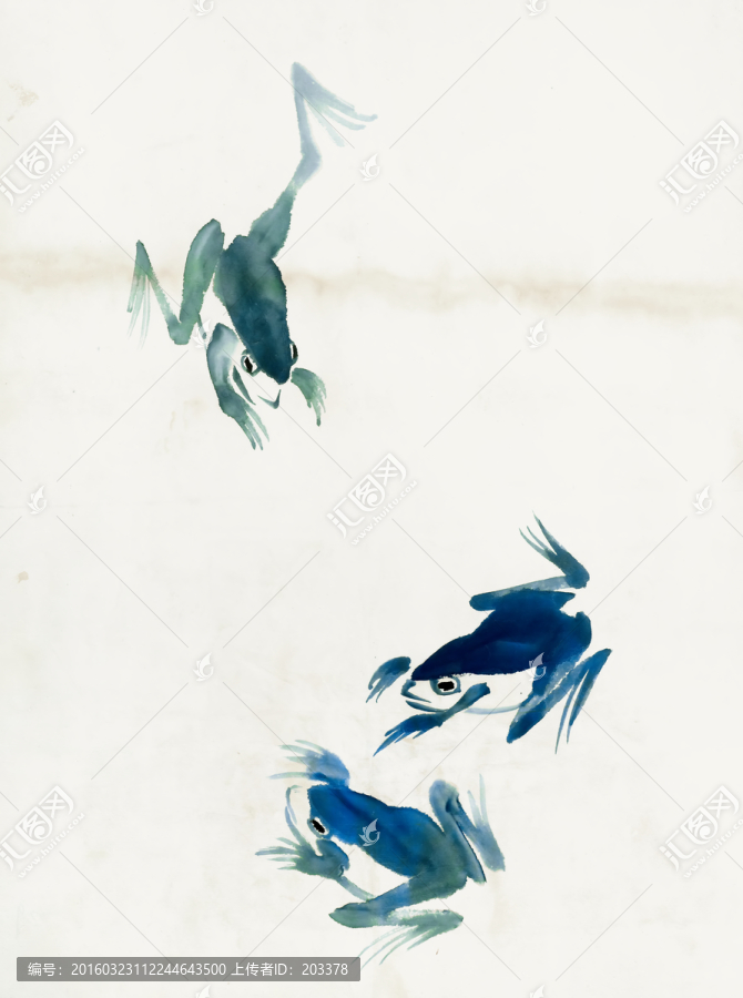 齊白石,青蛙高清國畫
