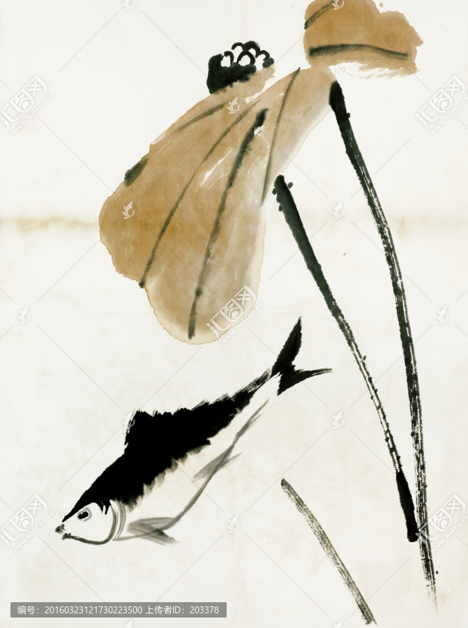 齊白石,魚蝦高清作品