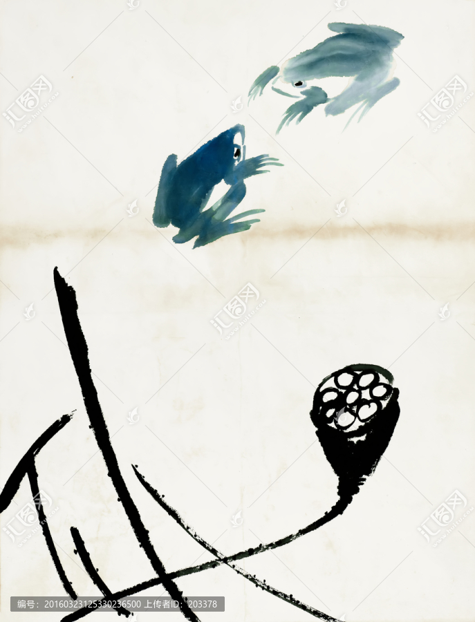 齊白石,魚蝦冊(cè)頁(yè)高清