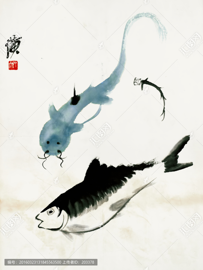 齊白石,魚蝦冊(cè)頁高清
