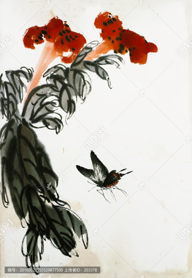 齊白石,花卉蟲草高清作品