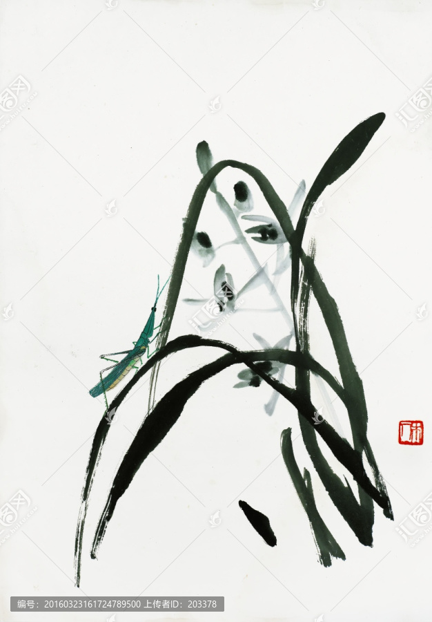 齊白石,花蟲水墨高清作品
