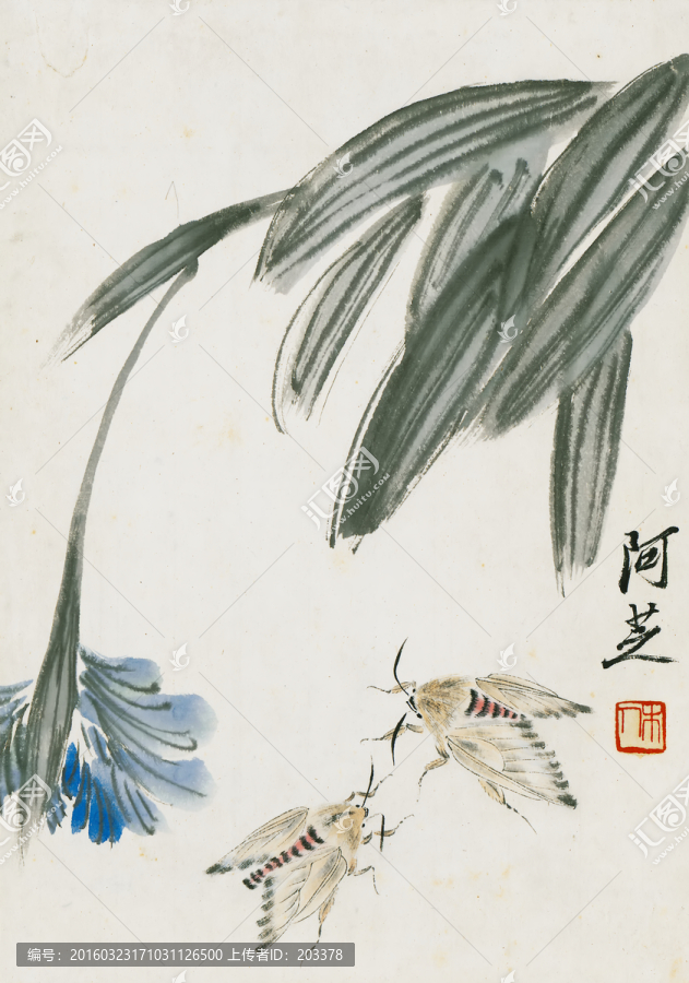 齊白石花蟲高清作品