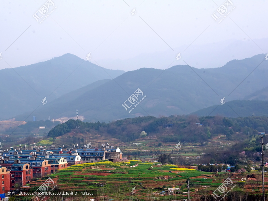 义乌宗塘村农田新农村全景