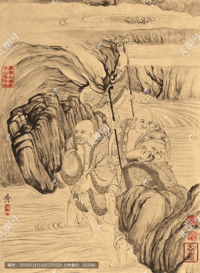 石濤,百開羅漢冊