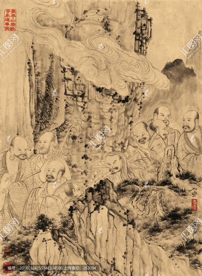 石濤,百開羅漢冊